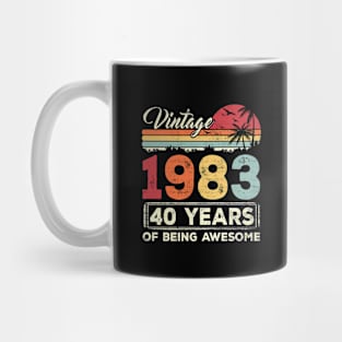 40 Year Old Birthday Vintage 1983 40st Birthday Mug